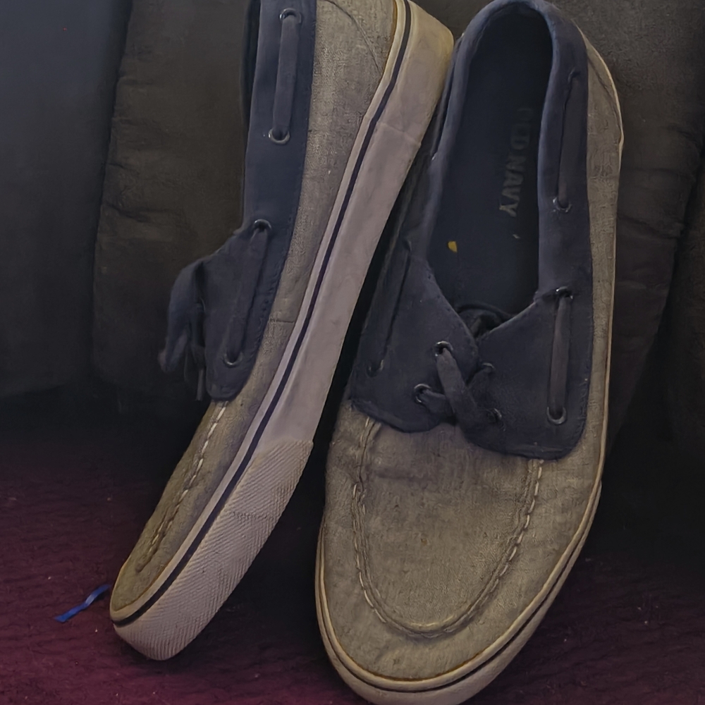 Old Navy Gray Boat Shoes Casual Slip-On